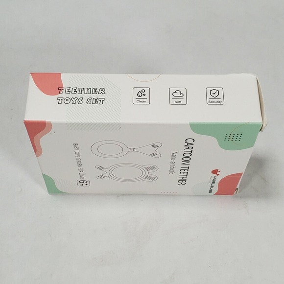 AngelBliss Cartoon Teether Teething Toy Set Baby Chew Nano-Antibiotic Angelbliss - Picture 5 of 5